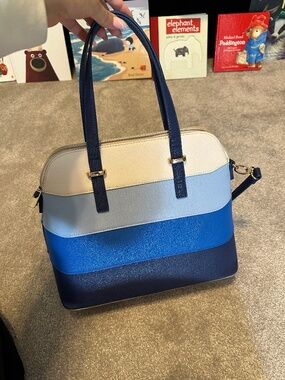 Karla Hanson Blue and White Handbag